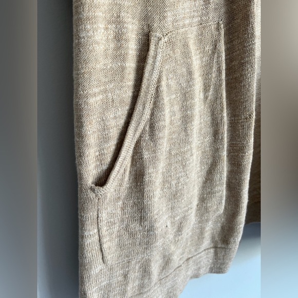 246 Eileen Fisher Organic Cotton Knit Open Front Hooded Cardigan Size S/M - Picture 7 of 17